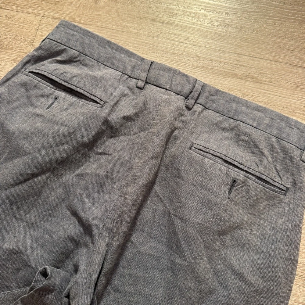 J Crew Pants Men 32 Blue Linen Blend Bowery Slim Fit Casual Summer Coastal 32x29
